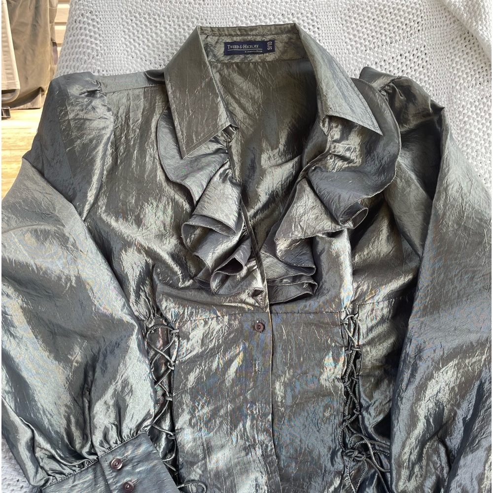 Silver Tweed & Hickory blouse